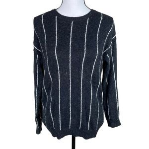 MNG Mango Dark Gray Stripe Sweater